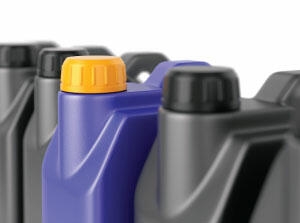 close-up of several plastic containers