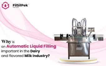 Why is an automatic liquid filling important in the dairy and flavored milk industry?